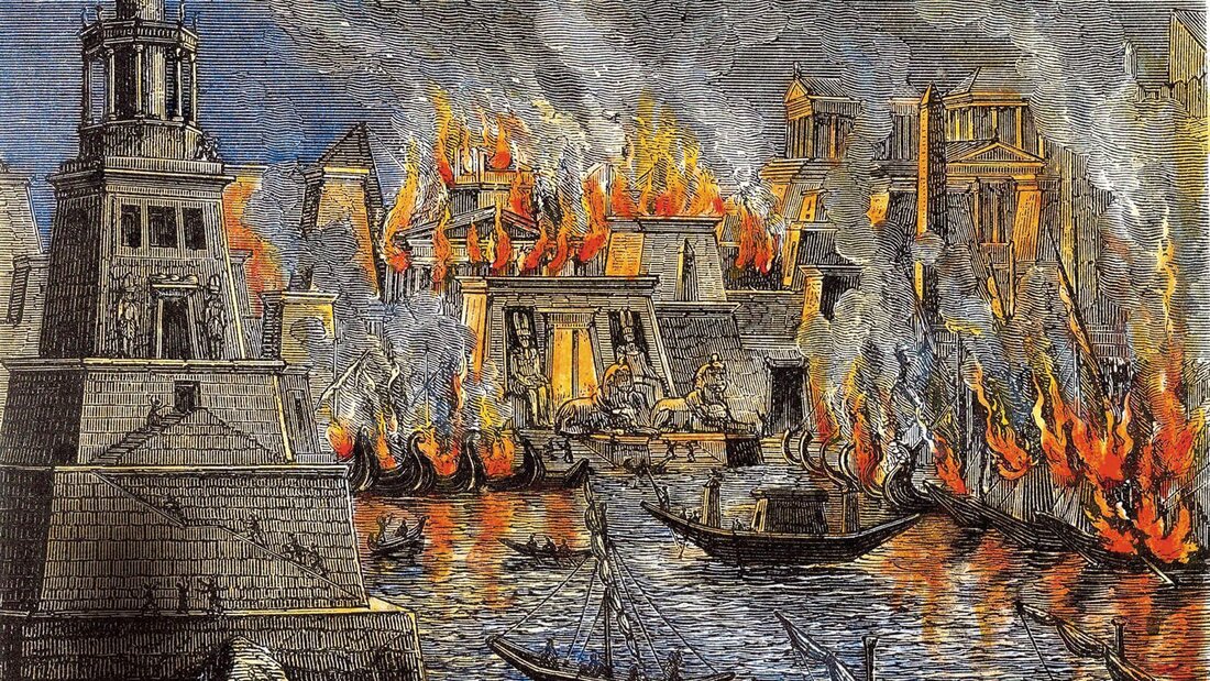 The great fire of Alexandria
