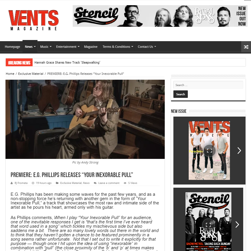 Vents Magazine Premiere