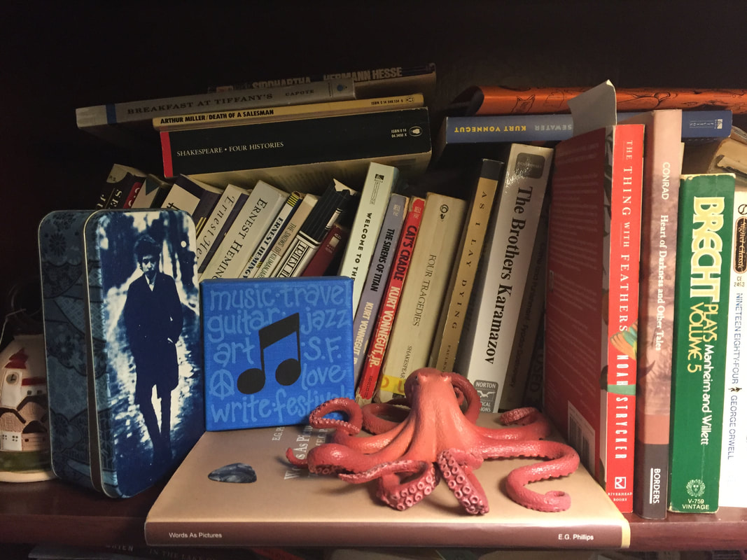 A literary tableau with an octopus